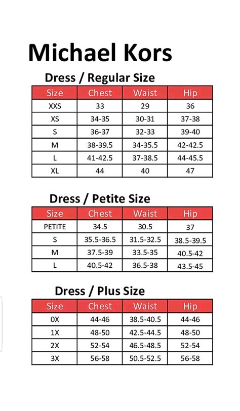 michael kors size ox|michael kors size chart.